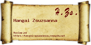 Hangai Zsuzsanna névjegykártya