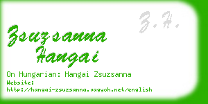 zsuzsanna hangai business card